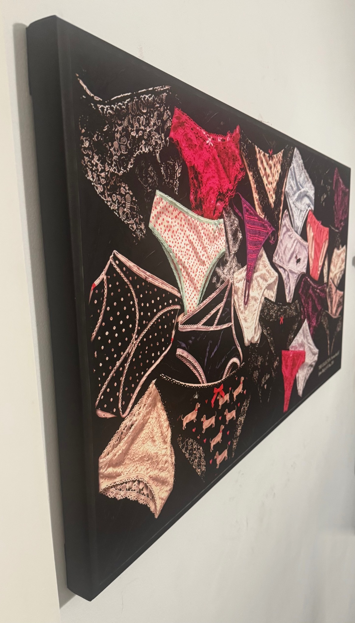 The Collection physical canvas, left-angle installation view