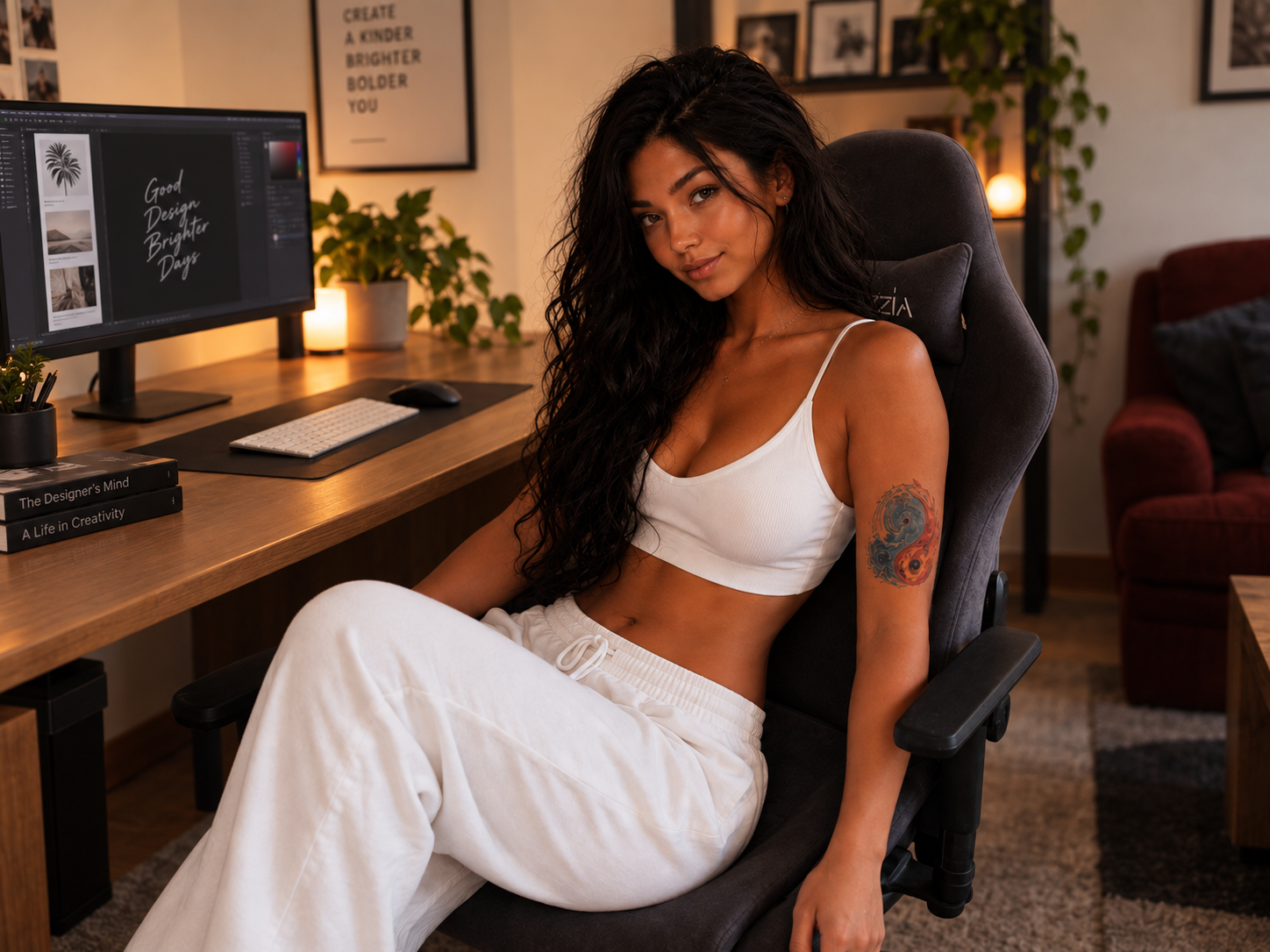 Conceptual studio portrait of SV Ava